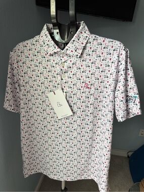 Rhoback Polo Shirt with Micro Golf Print - Cognizant Classic